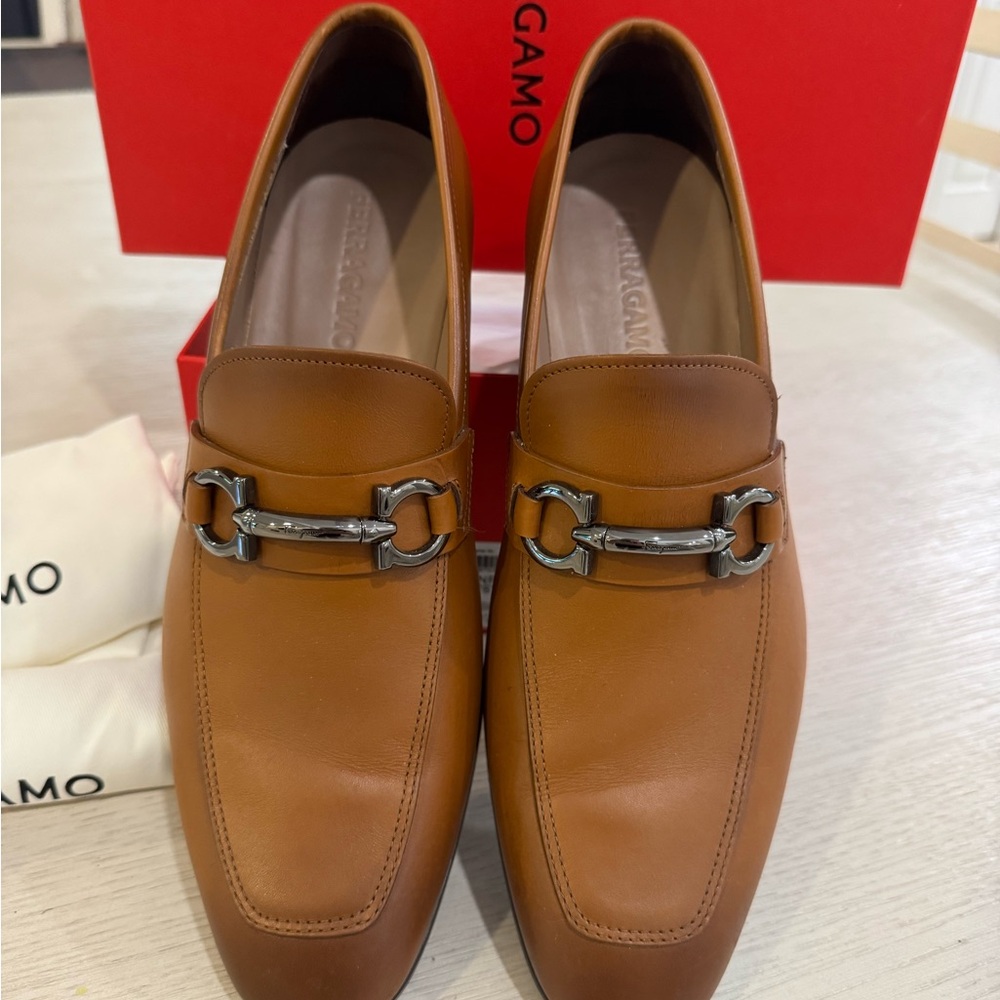 Salvatore Ferragamo BENFORD loafers Brown 8 1/2 EE